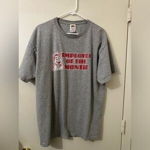Vintage Employee of The Month Shirt Size XL Fruit of the loom label
